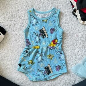 Disney Monsters Inc. Light Blue Romper